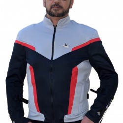 big size mesh motorcycle  jacket  grey black red with Dry Fit +Aramid  sizes 4XL -8XL